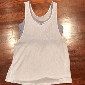 Workout tank with built in sports bra